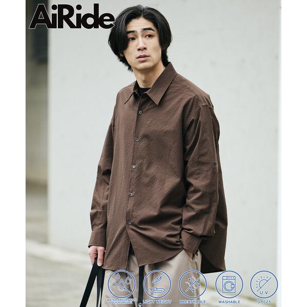 シャツ 限定展開 AiRide/エアライド リラックスフィット 2WAY ロールアップ シアサッカー...