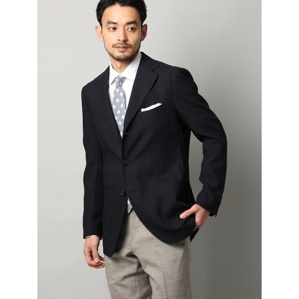 ジャケット テーラードジャケット ジャケット ウォッシャブル ウールポリエステル 無地 メンズ