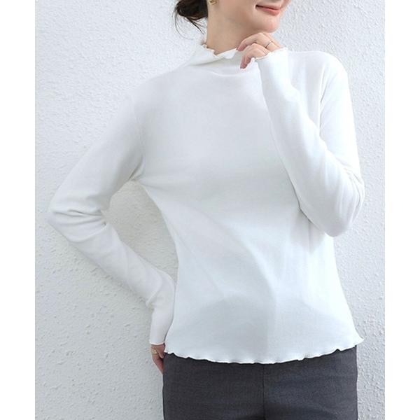 tシャツ シンプルなのに上品な可愛さプラス♪ メロウハイネックカットソー レディース