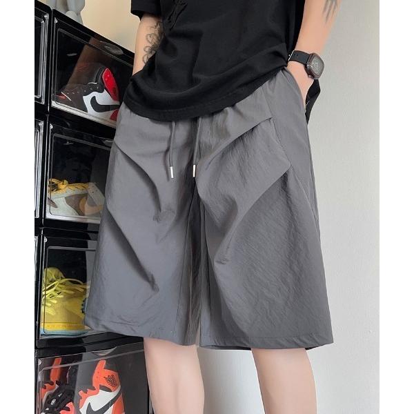 パンツ サイドタックデザインハーフパンツ メンズ レディース