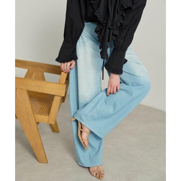 ジーンズ デニム デニムパンツ ヴィンテージ加工 デニム ワイド パンツ レディース