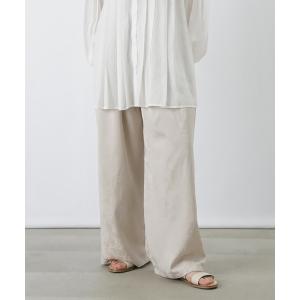 パンツ LC/LLL ジャガードタックワイドパンツ レディース