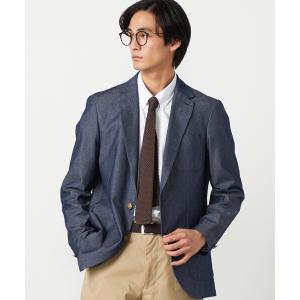 ジャケット テーラードジャケット デニムライクシャンブレー ブレザージャケット メンズ