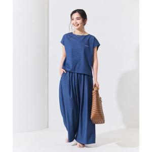 セットアップ 夏 THOUSAND MILE × FREAK'S STORE/サウザンドマイル 別注  UVカット フレンチスリーブ セットアップ /デニムライク/レオパード レディース