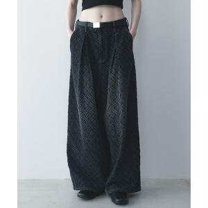 ワイドパンツ ジーンズ ルーズニードルデニムパンツ / loose needle denim PT メンズ レディース