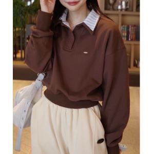 トレーナー スウェット ムード配色スウェット レディース