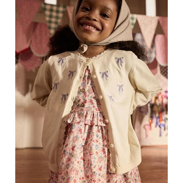 カーディガン キッズ ニット カーディガン Bow キッズ 子供服