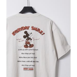 tシャツ 半袖 「15」「Disney/ディズニー」ミッキーマウス ユーズドライク バックプリント半袖Tシャツ レディース メンズ