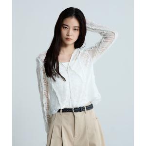 パーカー バイアスパッチワークレースフーディ/660218 レディース