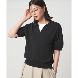 サマーニット ニット セーター 「WEB限定」「at ease」エリツキ スキッパー ニット 接触冷感 UVカット 遮熱 レディース