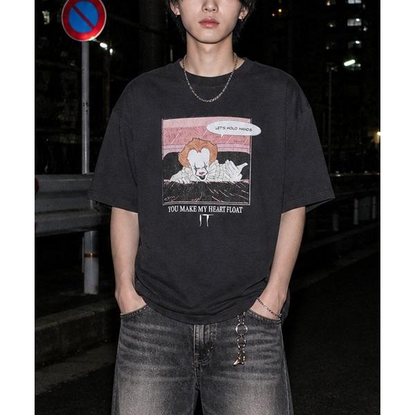tシャツ 「15」「IT/イット」 ペニーワイズ アソートプリント ユーズドライク半袖Tシャツ メン...