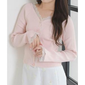 ニット セーター 2026春夏新作 レーストリミング袖フレアニット レディース