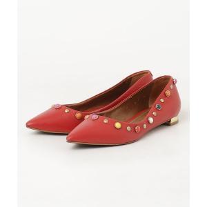 「CARRANO」 フラットパンプス 35 レッド レディース