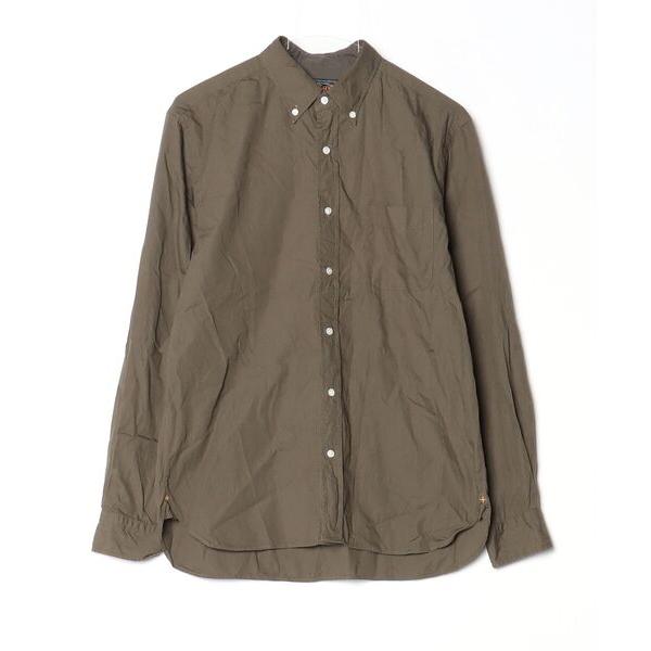 「BEAMS PLUS」 長袖シャツ MEDIUM オリーブ メンズ
