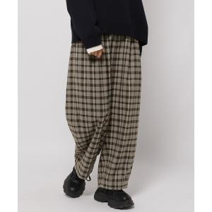 「niko and...」 イージーパンツ LARGE ブラウン レディース