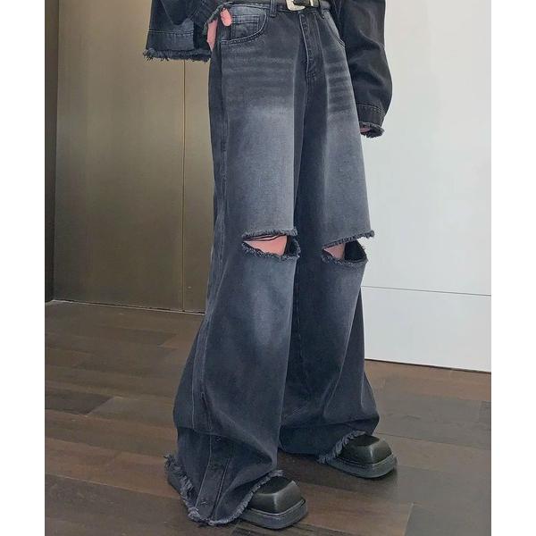 「Theater code」 デニムパンツ X-LARGE ブラック メンズ