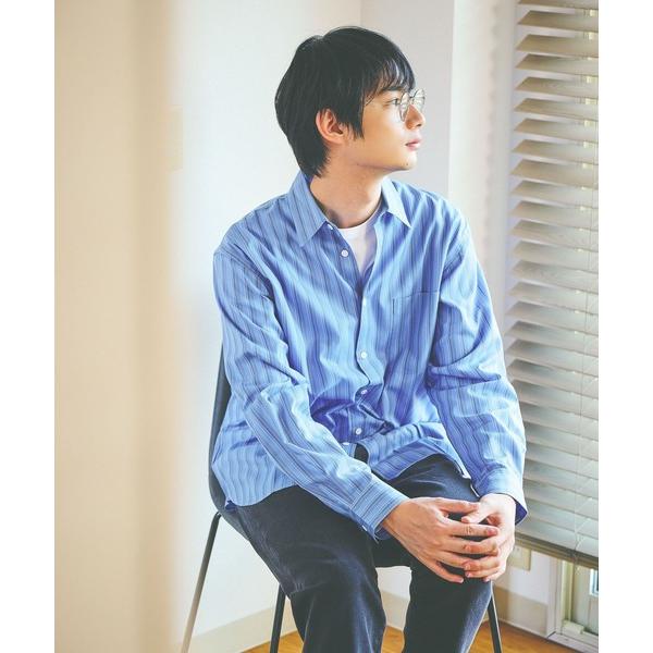 「GLOBAL WORK」 長袖シャツ X-LARGE ブルー メンズ