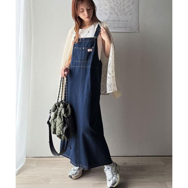 「Java」 サロペットスカート MEDIUM インディゴブルー レディース