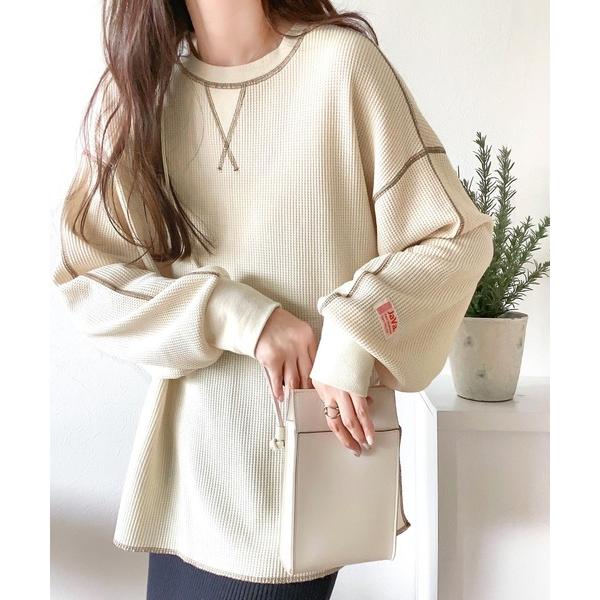 「Java」 長袖カットソー LARGE ベージュ レディース