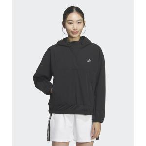 ブルゾン ジャンバー スリーストライプス長袖フードアノラックジャケット「adidas Golf/アディダスゴルフ」 レディース