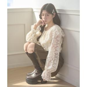 ブラウス シャツ raffle lace blouse / ラッフルレースブラウス レディース
