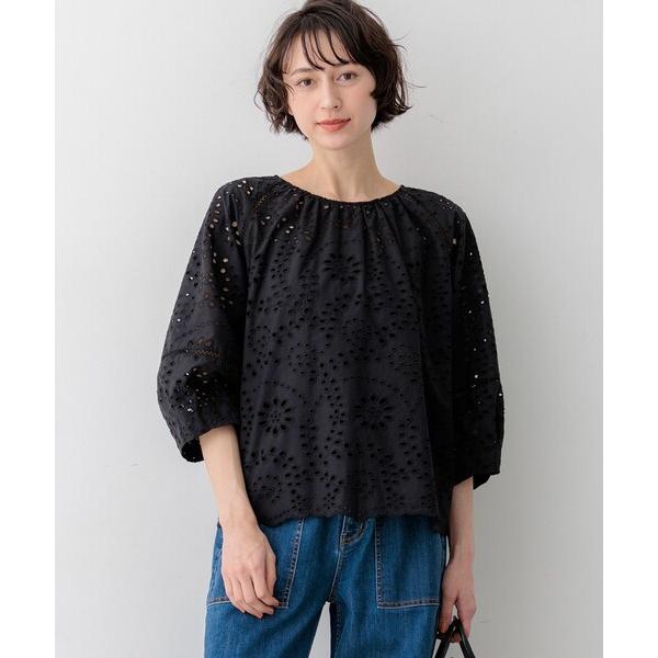 ブラウス シャツ カットワークエンブロイダリー 2WAYブラウス レディース