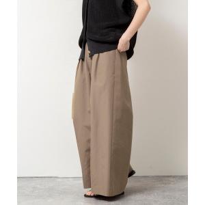 ワイドパンツ パンツ 「新色追加/一部WEB限定サイズあり」ウォッシャブルエクセルテックタンブラー2タックワイドパンツ レディース