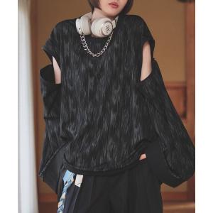 tシャツ 2wayフレアスリーブロンT メンズ レディース