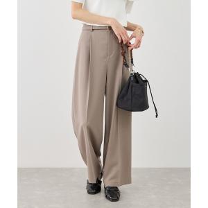 パンツ カナパ ベルト付きワイドパンツ/セットアップ対応・UV・抗菌防臭・接触冷感 レディース