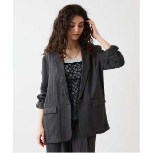 ジャケット テーラードジャケット 「M/L」リネンライクイージージャケット レディース