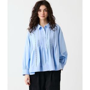 ブラウス シャツ 「M/L」「イージーケア」ピンタックハシゴレースブラウス レディース