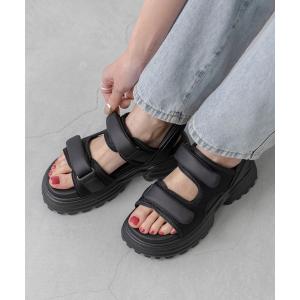 サンダル ハンズフリー 厚底 スポーツサンダル レディース