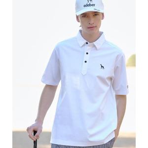 ポロシャツ 半袖 「ADABAT NAVY」接触冷感/抗菌防臭/UVカット クールデオドラントジャージ 半袖ポロシャツ メンズ