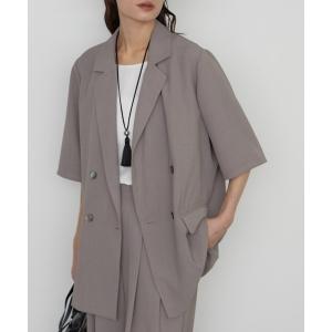 コート アウター ハーフスリーブジャケット レディース