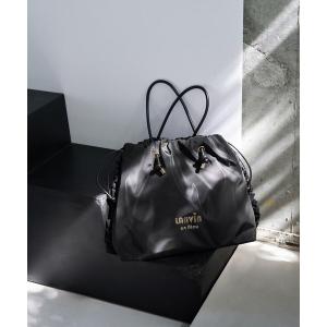 トートバッグ サイドフリルドロストトートバッグ大 レディース