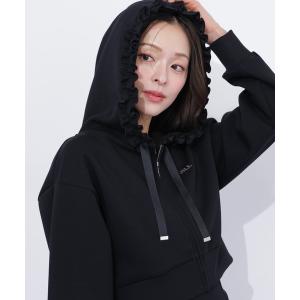 パーカー ダイバーセットアップ　フリルパーカー レディース