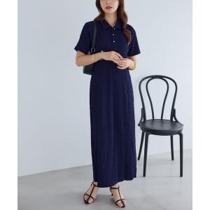 ワンピース 半袖 ゴールドボタンポロワンピースの商品画像