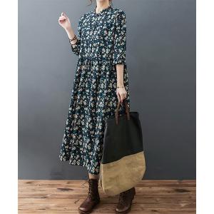 ワンピース フリル襟花柄ワンピース : ZOZOTOWN Yahoo!店 - 通販