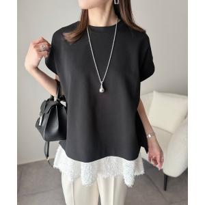 tシャツ ライトダンボールサイドスリットプルオーバー レディース