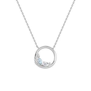 3月誕生石アクアマリンネックレス