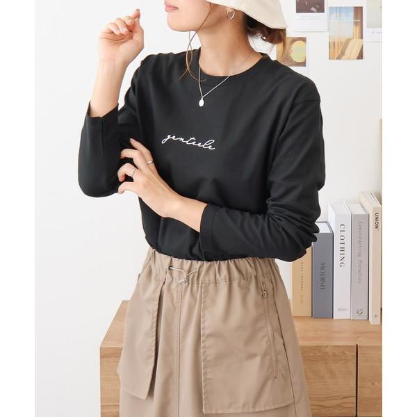 tシャツ 「SL」「it」「Social GIRL」筆記体ロゴロングTシャツ レディース