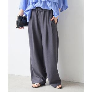 パンツ 麻混メランジツータックパンツ レディース
