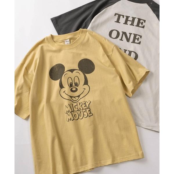 tシャツ 「71」「Disney/ディズニー」ミッキーマウス ユーズドライク クルーネックTシャツ/...