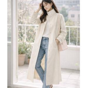 ブルゾン ジャンバー 春アウター／スタンドカラーワッシャーロングコート レディース