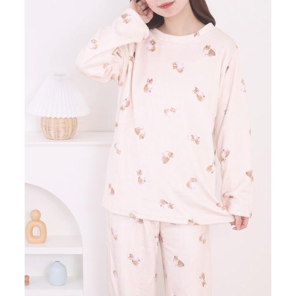パジャマ ルームウェア モチーフプリントルームウェアセットアップ レディース
