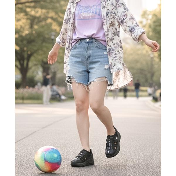 スニーカー 「MOZ LAGOM」モズ ローゴン厚底 軽量 スタイルアップ スニーカーサンダル レデ...