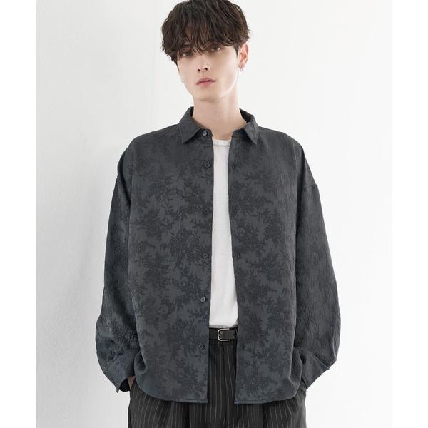 シャツ 総柄ジャガードリラクシングシャツ メンズ レディース