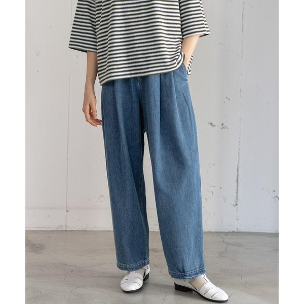 ワイドパンツ パンツ ボリュームタックパンツ レディース