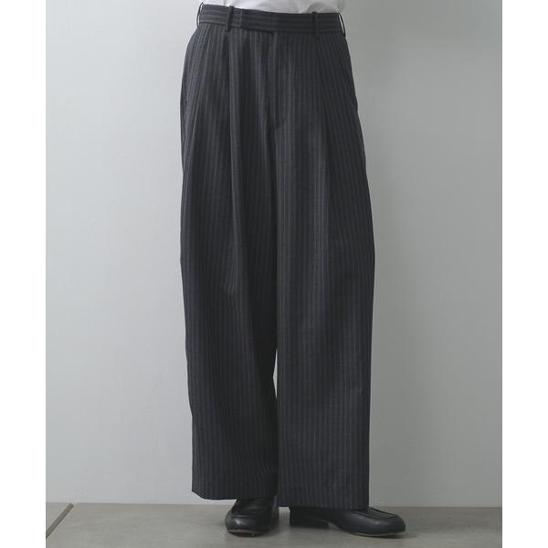 スラックス 「marka」2/72ウールトロピカルワッシャー / ツータックバギートラウザーズ / ...