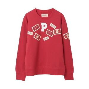 トレーナー スウェット Pロゴ＆ネームワッペン使いトレーナー レディース